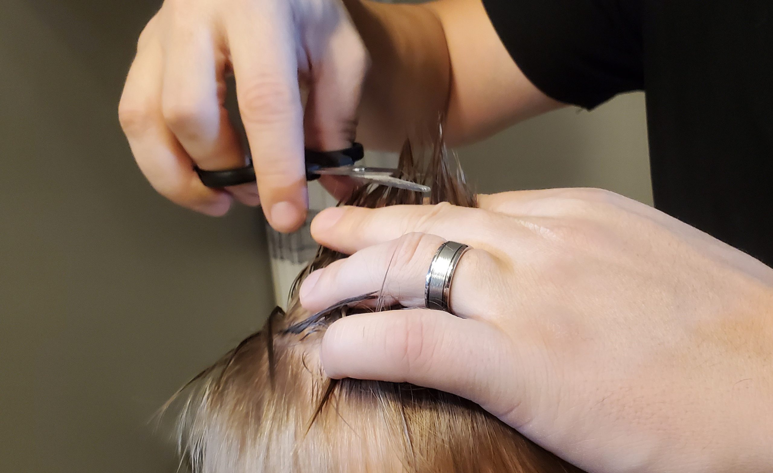 how to cut boys hair with scissors, DIY Haircuts for Boys